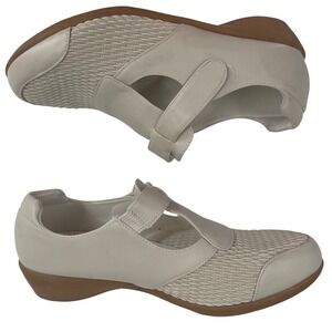 Stretch n Form Womens Tan Hook and Loop Comfort Walking Shoes Size 8W